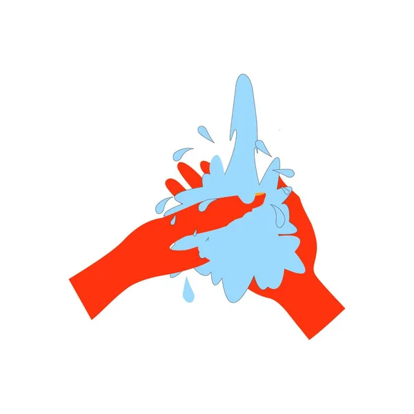 Lavage Main Logo Vektor Modèle — Image vectorielle