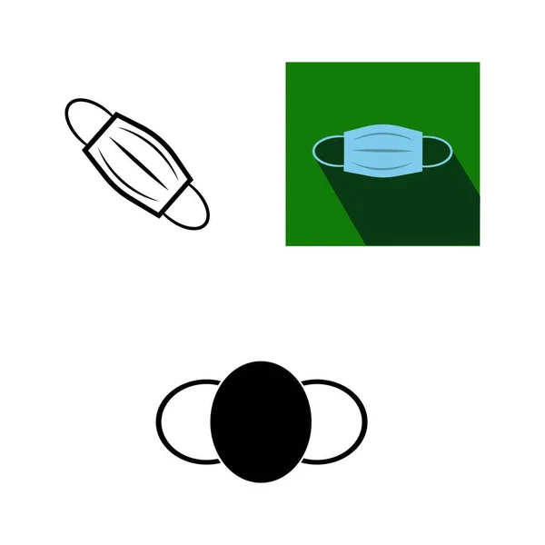 Шаблон Векторного Логотипу Маски Здоров — стоковий вектор