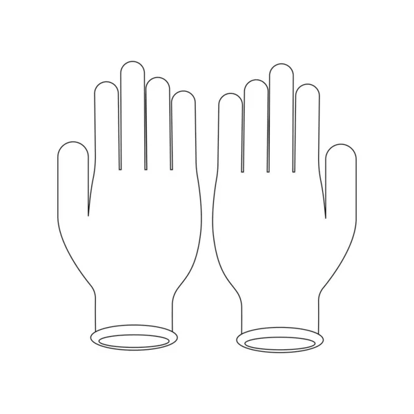 医用手套标识Vektor模板 — 图库矢量图片