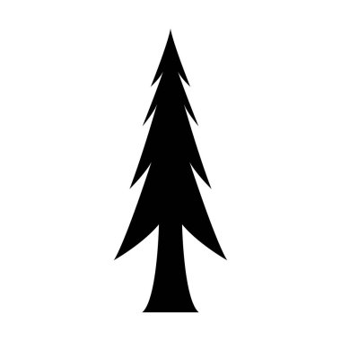 siyah ağaç logo vektör şablonu