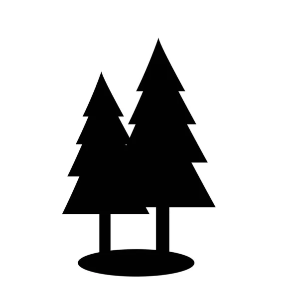 Árvore Preta Logotipo Modelo Vektor — Vetor de Stock