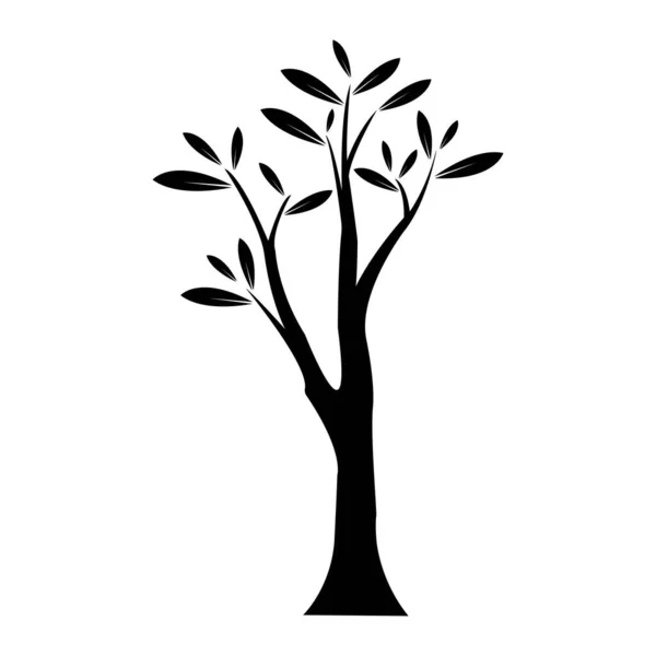Árvore Preta Logotipo Modelo Vektor —  Vetores de Stock