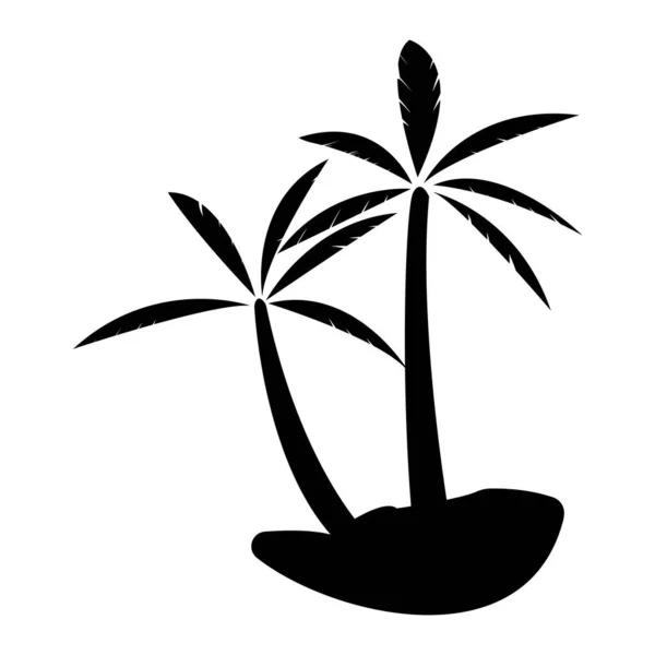 Schwarzer Baum Logo Vektor Vorlage — Stockvektor