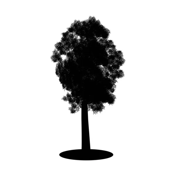 Árvore Preta Logotipo Modelo Vektor — Vetor de Stock