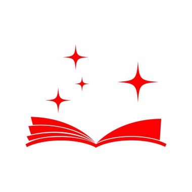 Kitap eğitimi logo şablonu vektör illüstrasyon tasarımı