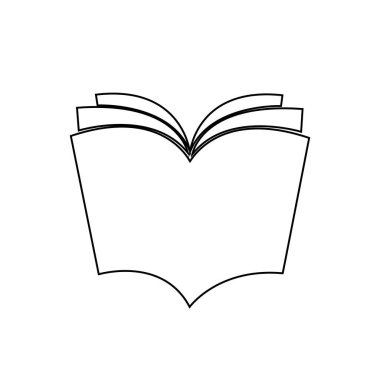 Kitap eğitimi logo şablonu vektör illüstrasyon tasarımı