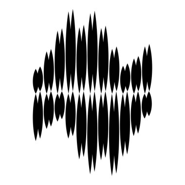 Ses dalgası müzik logo vektör şablonu