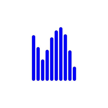 Ses dalgası müzik logo vektör şablonu