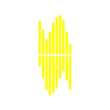 Ses dalgası müzik logo vektör şablonu