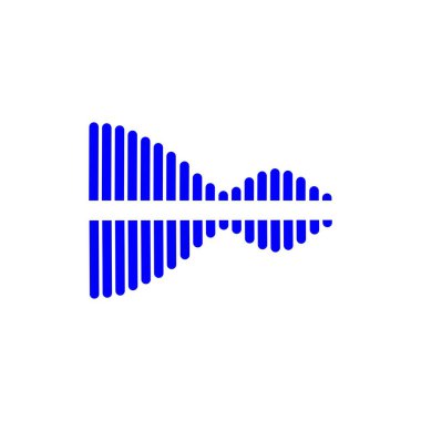 Ses dalgası müzik logo vektör şablonu