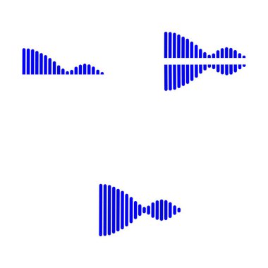 Ses dalgası müzik logo vektör şablonu