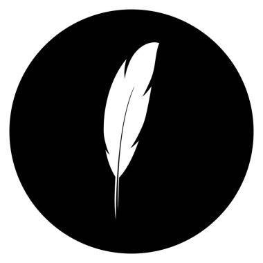 Tüy kalem logo vektör şablonu