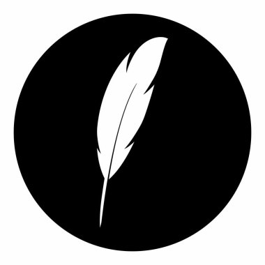 Tüy kalem logo vektör şablonu