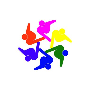 insanlar logo stok illüstrasyon tasarımı