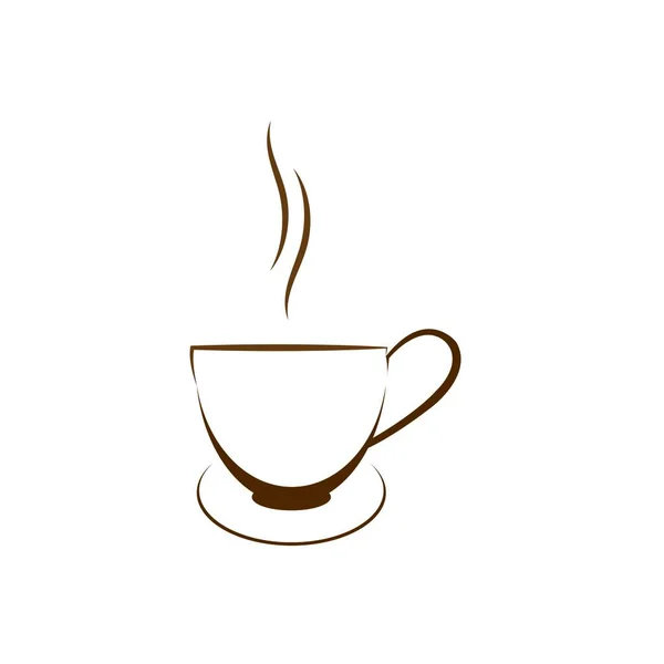 Disegno Illustrazione Logo Stock Caffè — Vettoriale Stock