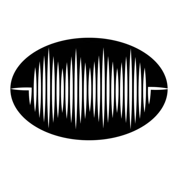 Schallwelle Musik Logo Vektor Vorlage — Stockvektor