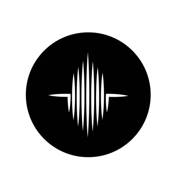 Som Onda Música Logotipo Vetor Modelo — Vetor de Stock