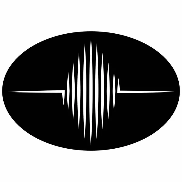 Sound Wave Logo Illustrazione Design — Vettoriale Stock