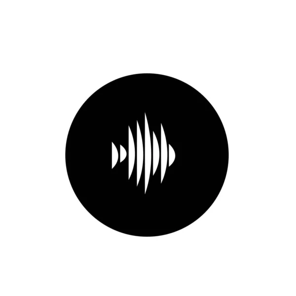 Sound Wave Logo Illustrazione Design — Vettoriale Stock