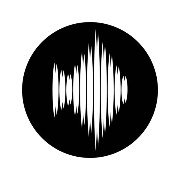 Som Onda Música Logotipo Vetor Modelo — Vetor de Stock