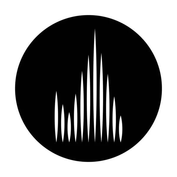 Fala Dźwiękowa Muzyka Logo Wektor Szablon — Wektor stockowy