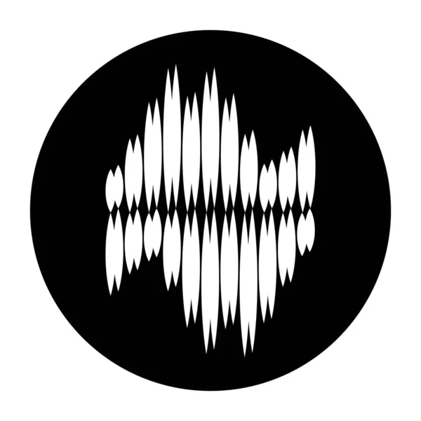 Modello Vettoriale Logo Musicale Onde Sonore — Vettoriale Stock