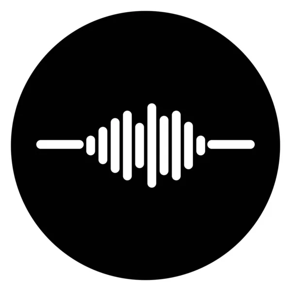 Som Onda Música Logotipo Vetor Modelo — Vetor de Stock