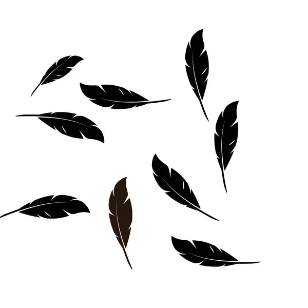 Σχεδιασμός Εικονογράφησης Λογότυπου Φόντου Feather — Διανυσματικό Αρχείο