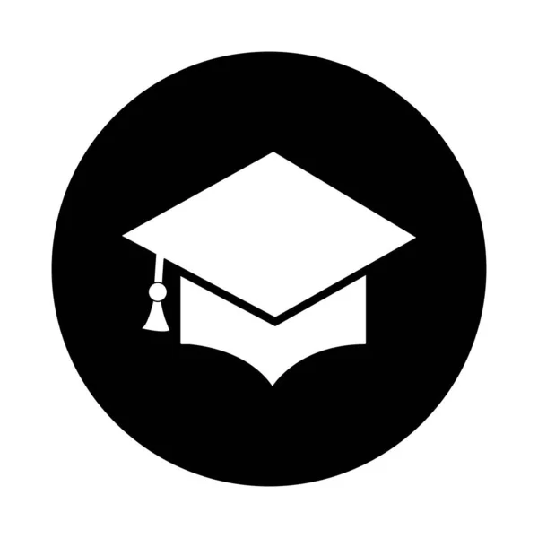 Bachelor Hoed Logo Illustratie Ontwerp — Stockvector