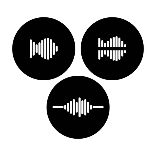 Logo Musicale Onde Sonore — Vettoriale Stock