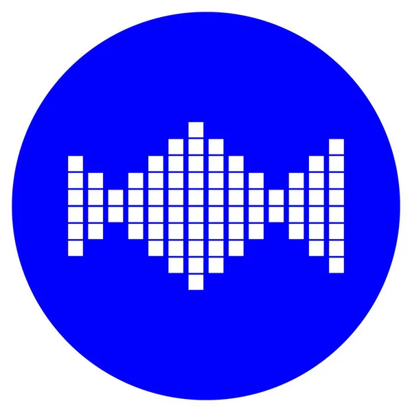 Logo Musicale Onde Sonore — Vettoriale Stock