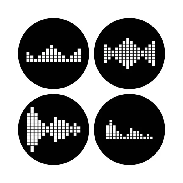 Logotipo Música Onda Som — Vetor de Stock