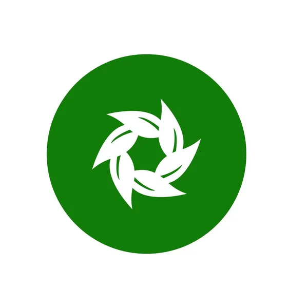 Modelo Logotipo Folha Árvore Ecológica — Vetor de Stock
