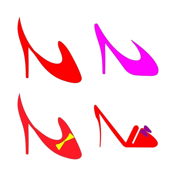 Schuhe Logo Stock Illustration Design — Stockvektor