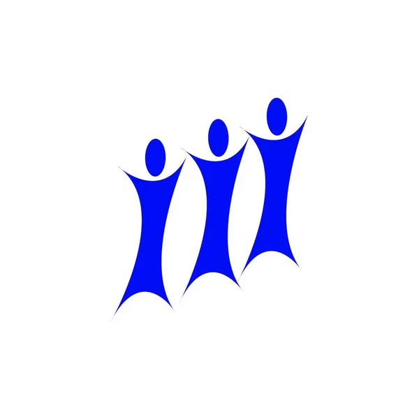Logo Lidí Stock Ilustrační Design — Stockový vektor