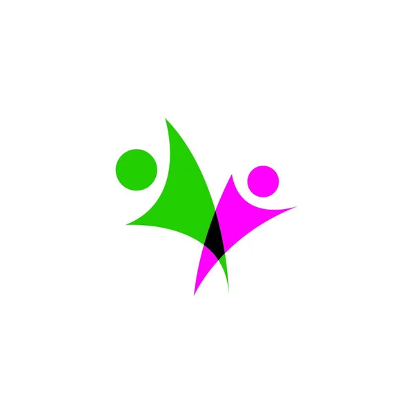 Logo Lidí Stock Ilustrační Design — Stockový vektor