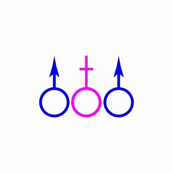 Model Voor Het Vectorpictogram Van Het Genderlogo — Stockvector