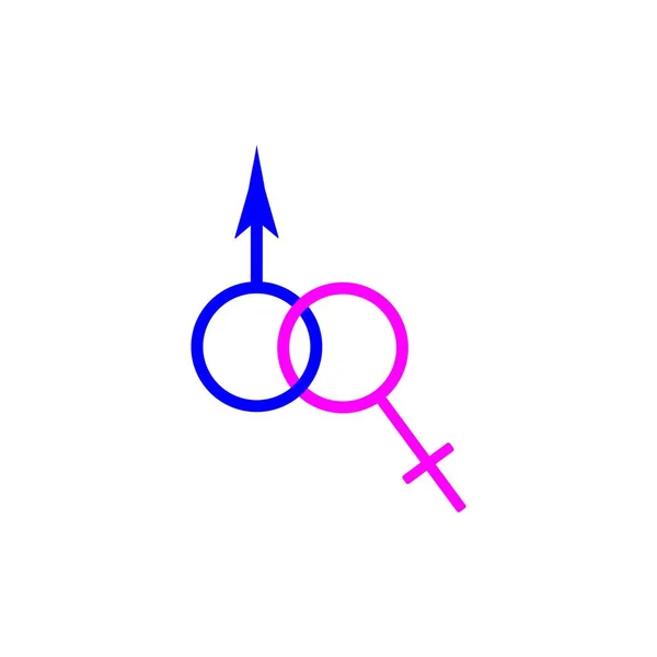 Model Voor Het Vectorpictogram Van Het Genderlogo — Stockvector