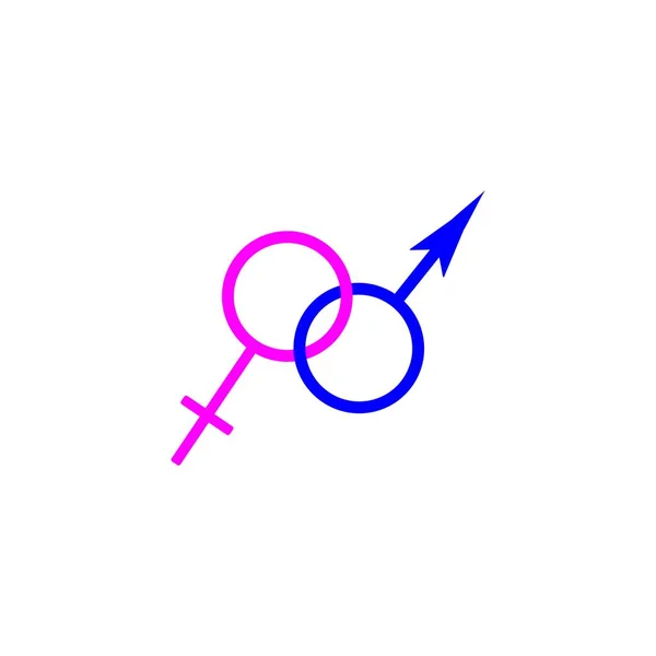 Model Voor Het Vectorpictogram Van Het Genderlogo — Stockvector