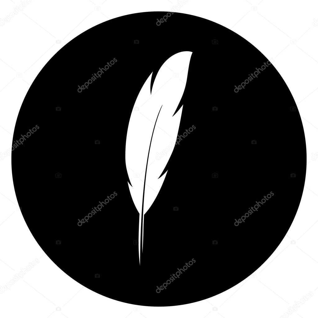 Feather pen  logo vector template