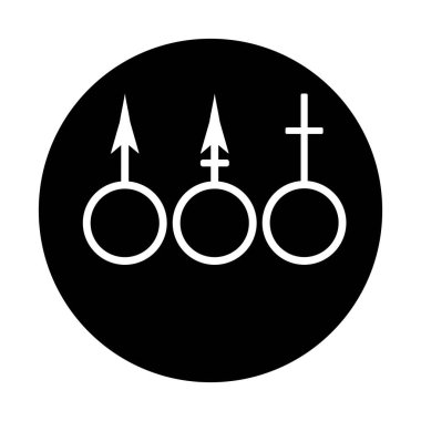 Cinsiyet logo vektör şablonu