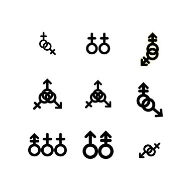 Cinsiyet logo vektör şablonu