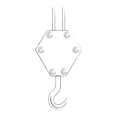 Turna kancası logo vektör şablonu