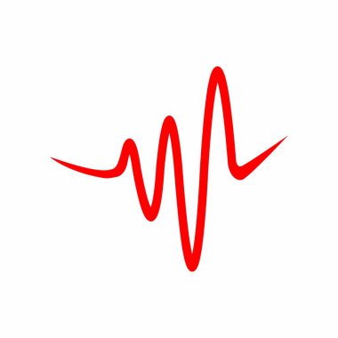 Ses dalgası müzik logo vektör şablonu