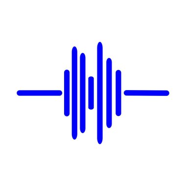 Ses dalgası müzik logo vektör şablonu
