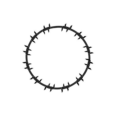Dikenli tel logo vektör şablonu
