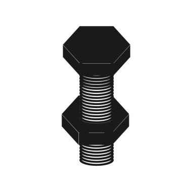 cıvata ve fındık logosu vektör şablonu