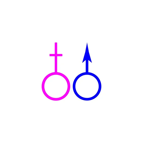 Model Voor Het Vectorpictogram Van Het Genderlogo — Stockvector