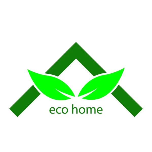 Eco Home Logo Vektor Vorlage — Stockvektor