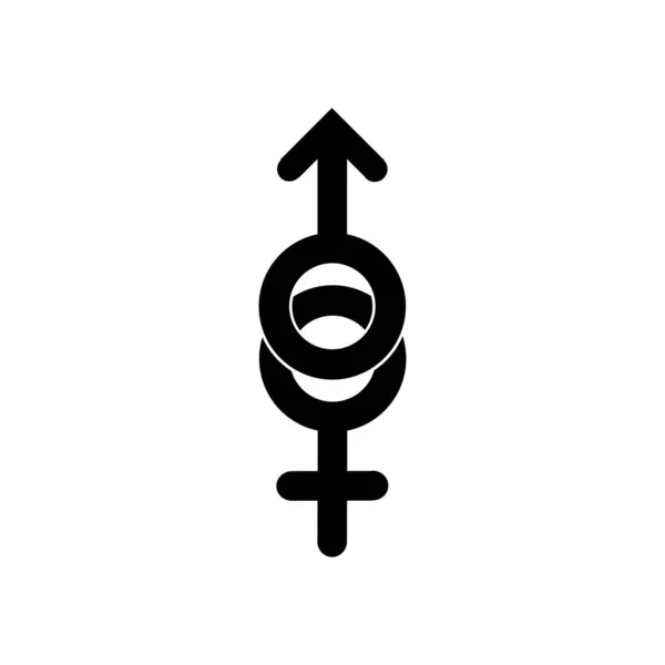 Model Voor Het Vectorpictogram Van Het Genderlogo — Stockvector